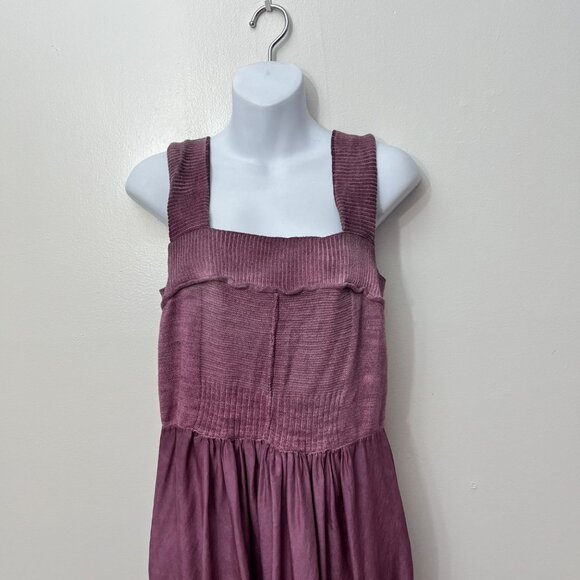 Anthropologie E by Eloise Silk Babydoll Slip Dress Sweater Trim Size‎ Large - Picture 3 of 8